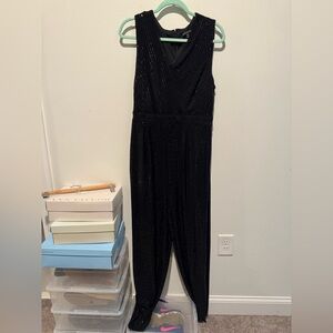 Lane Bryant Black Sparkle Jumpsuit